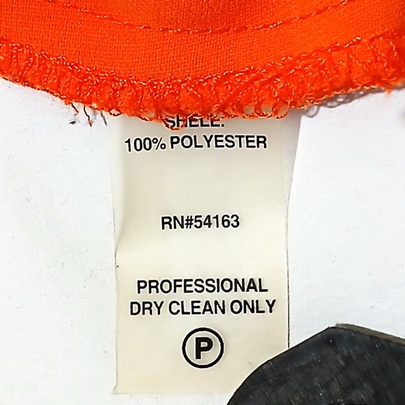 Calvin Klein Women Orange Colour Sleeveless Collar Pockets Shirt Midi Dress Sz 8 - Picture 11 of 13